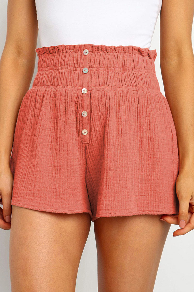 Women's casual loose waist high shorts