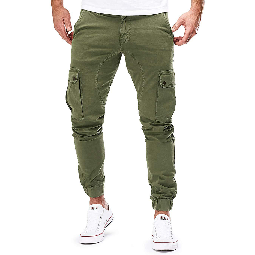 Men's multi-pocket stretch cargo pants