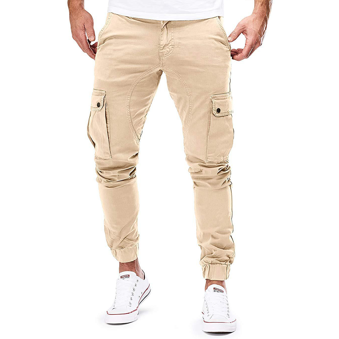 Men's multi-pocket stretch cargo pants