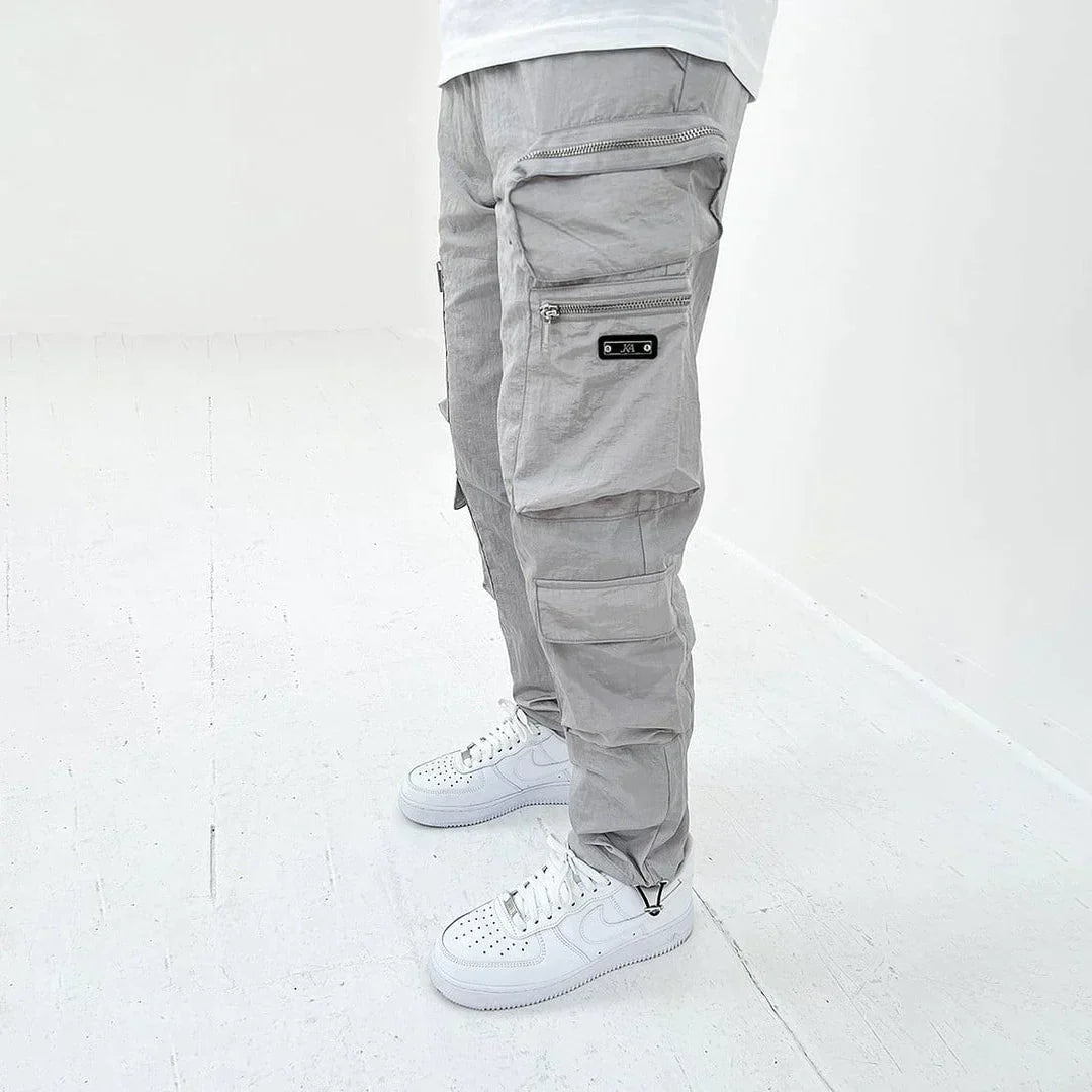 Men's Cargo Trousers - Tapered Fit - Multi-Pocket Utility Design - Casual Everyday Wear