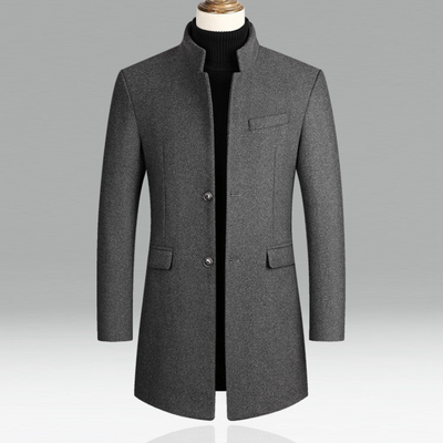 Men's standing collar long sleeve blazer