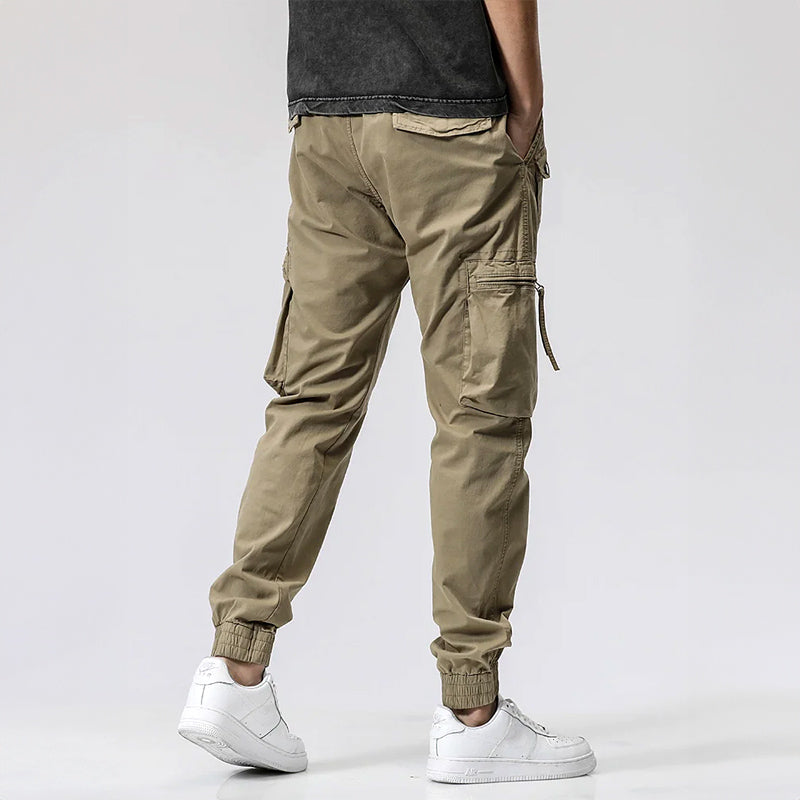 Men's casual pants with multiple pockets