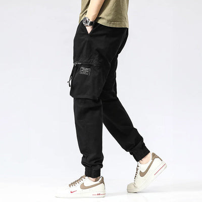 Men's casual pants with multiple pockets