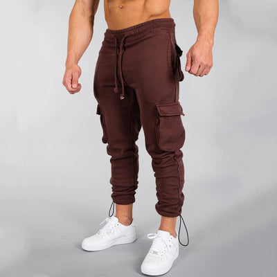 Men’s Cargo Joggers – Slim Fit – Elastic Waist – Multiple Utility Pockets – Cuffed Ankles