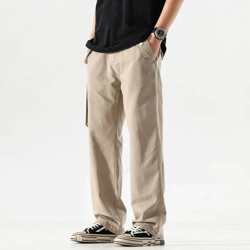 Men’s Cargo Trousers - Relaxed Fit - Multiple Pockets - Durable Cotton Fabric