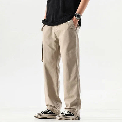 Men’s Cargo Trousers - Relaxed Fit - Multiple Pockets - Durable Cotton Fabric