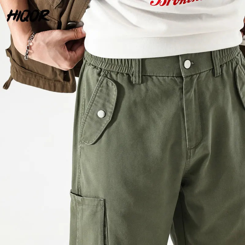 Men’s Cargo Trousers - Relaxed Fit - Multiple Pockets - Durable Cotton Fabric