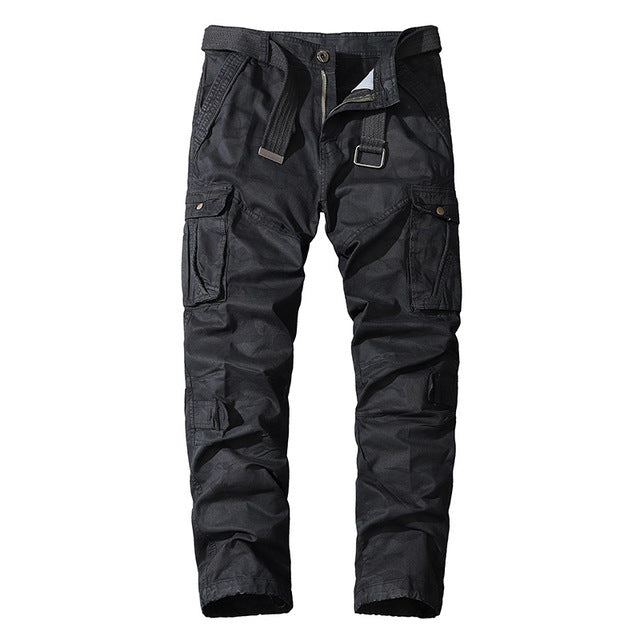 Men’s Cargo Trousers - Loose Fit - Multi-Pocket Utility Design - Durable Fabric