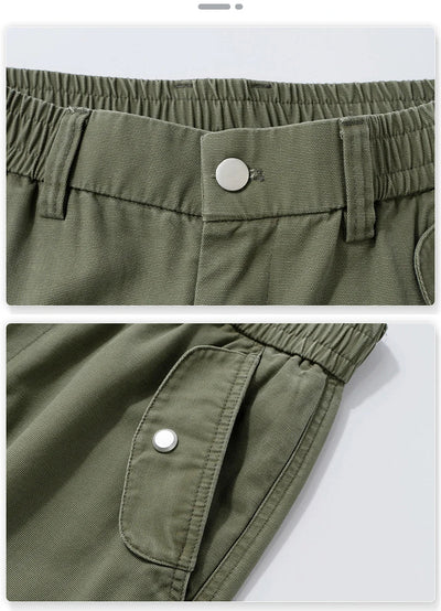 Men’s Cargo Trousers - Relaxed Fit - Multiple Pockets - Durable Cotton Fabric