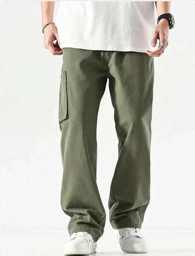 Men’s Cargo Trousers - Relaxed Fit - Multiple Pockets - Durable Cotton Fabric