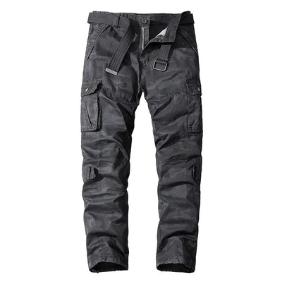 Men’s Cargo Trousers - Loose Fit - Multi-Pocket Utility Design - Durable Fabric