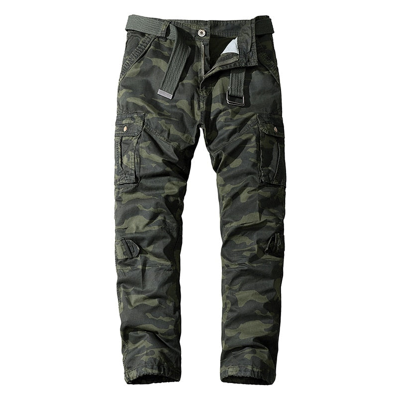 Men’s Cargo Trousers - Loose Fit - Multi-Pocket Utility Design - Durable Fabric