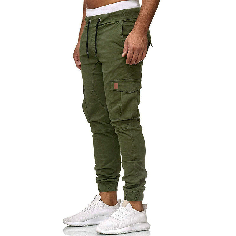 Men's classic cargo pants multi-pocket