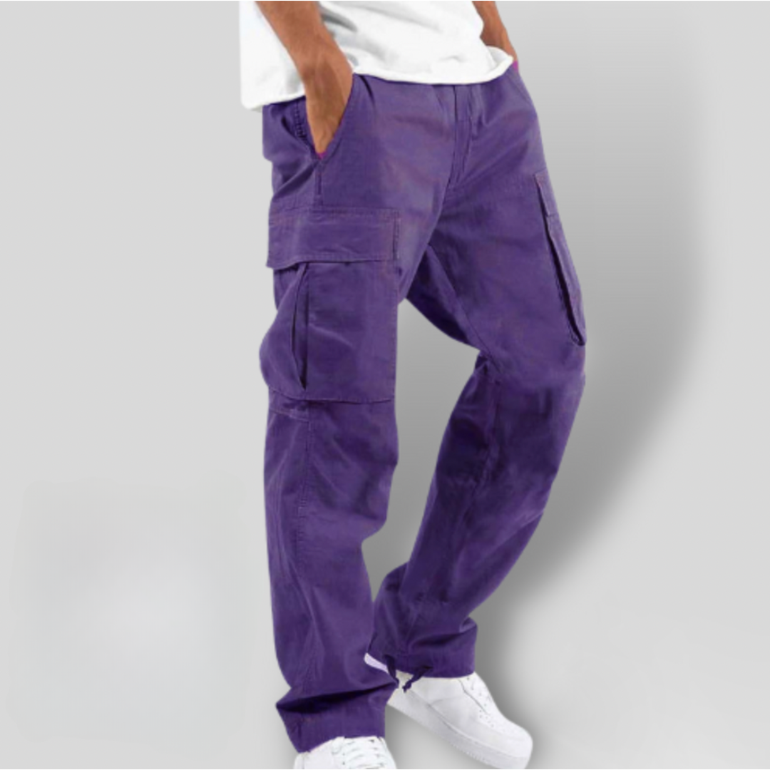 Men's versatile elastic waist cargo pants