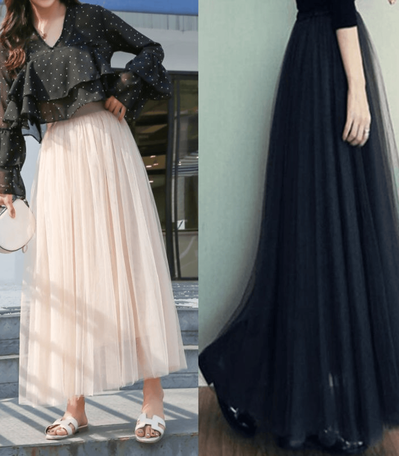 Ankle-Length High-Waist Skirt