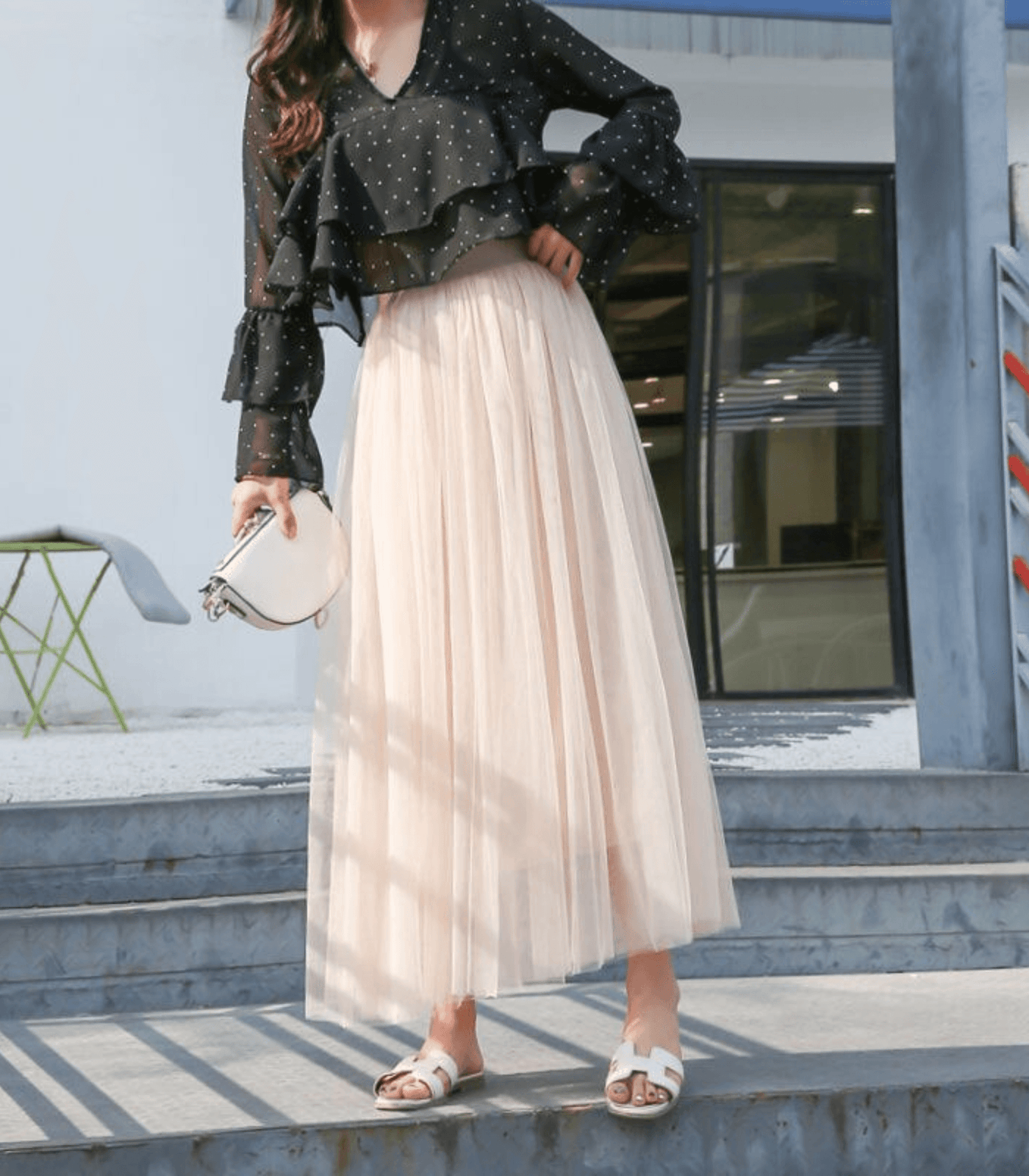 Ankle-Length High-Waist Skirt