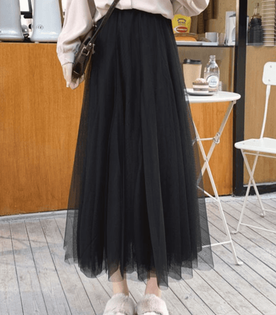 Ankle-Length High-Waist Skirt