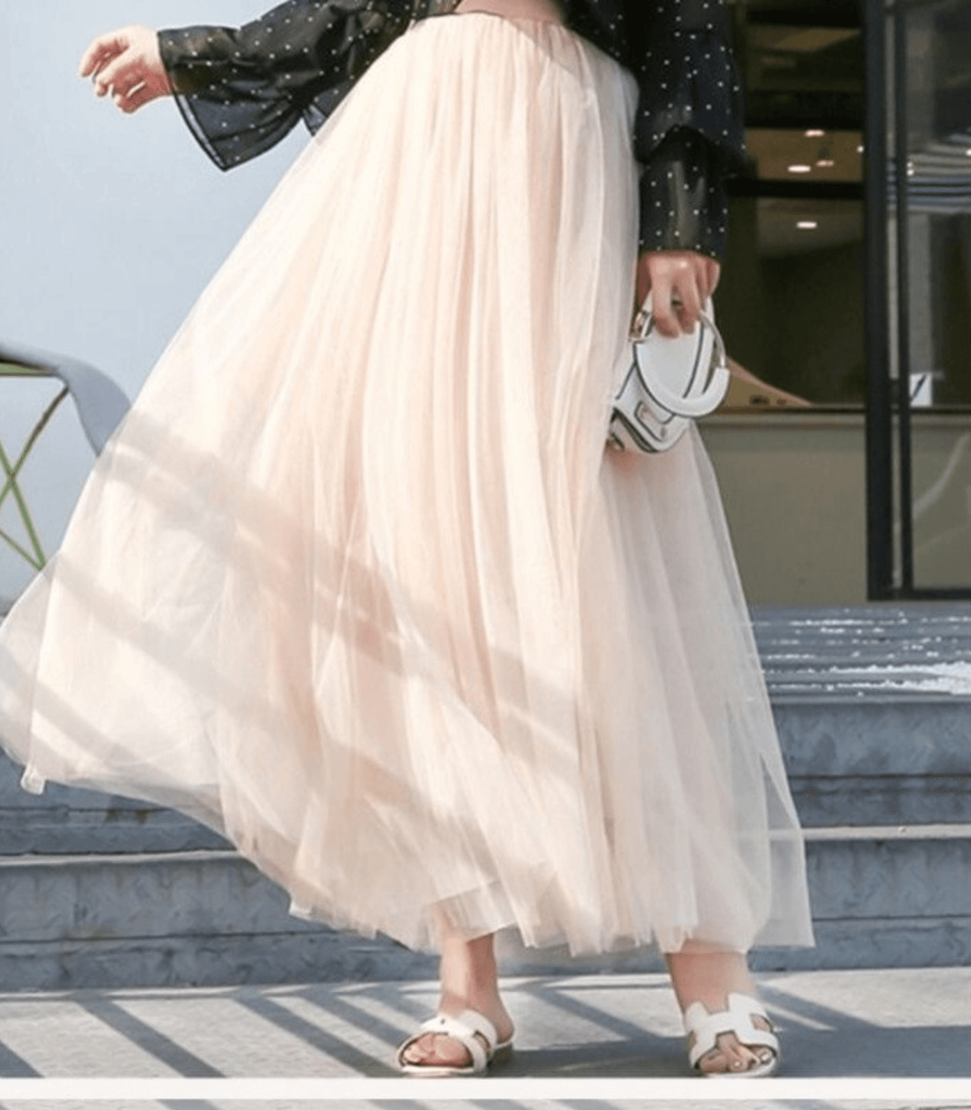 Ankle-Length High-Waist Skirt