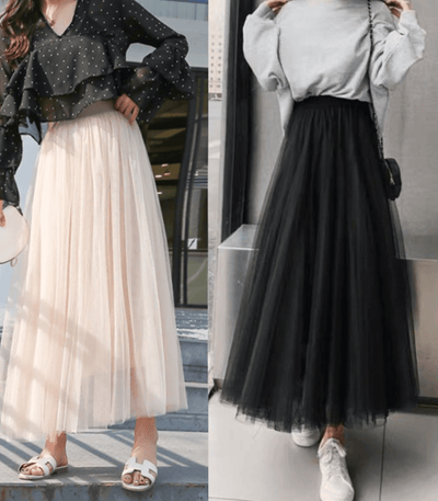 Ankle-Length High-Waist Skirt