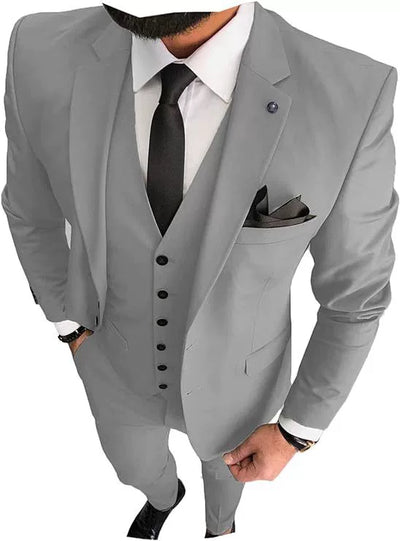 Men's 3-Piece Suit – Formal Slim Fit Business Attire